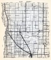 Clay County, Georgetown, Viding, Felton, Hagen, Ulen, Kragnes, Morken, Flowing, Keene, Goose, Minnesota State Atlas 1954